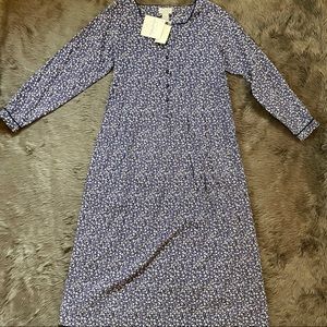 Rare Lanz of Salzburg Floral Fine Corduroy Pockets Full Length Long Sleeve NWT
